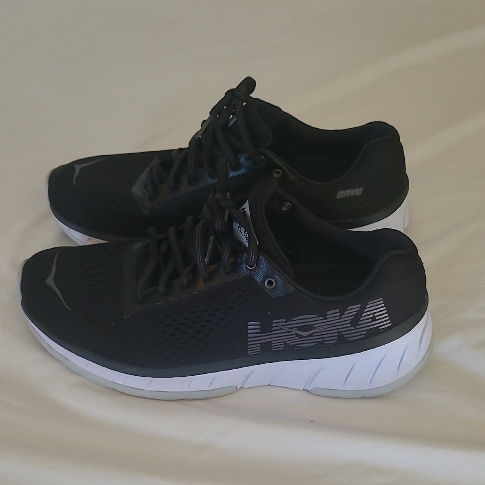 Hoka Black and White Shoes Men Sz 9